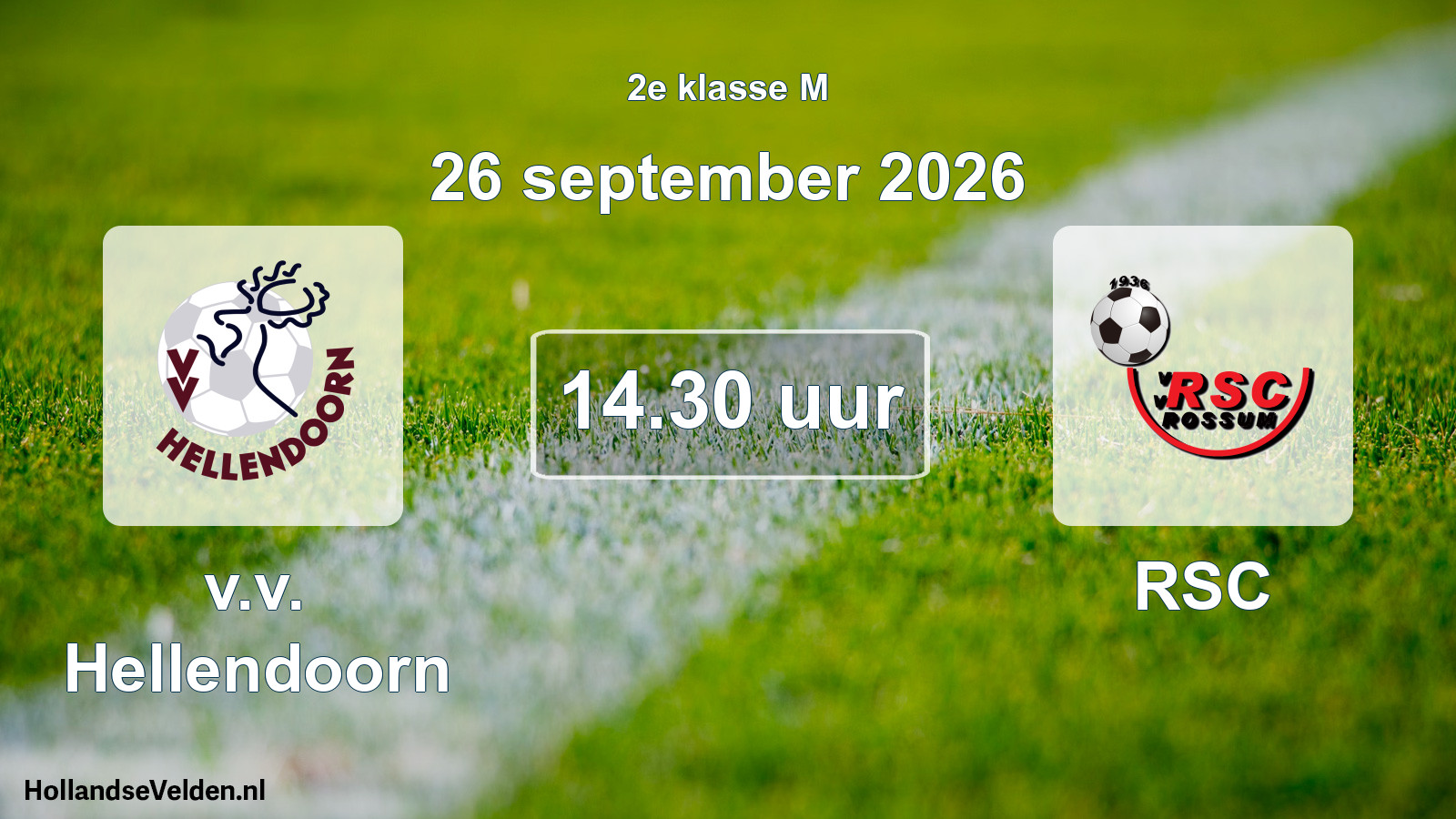 Geplande wedstrijd: v.v. Hellendoorn - RSC (26 september 2026)