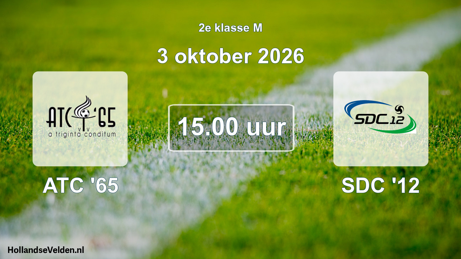 Geplande wedstrijd: ATC '65 - SDC '12 (3 oktober 2026)