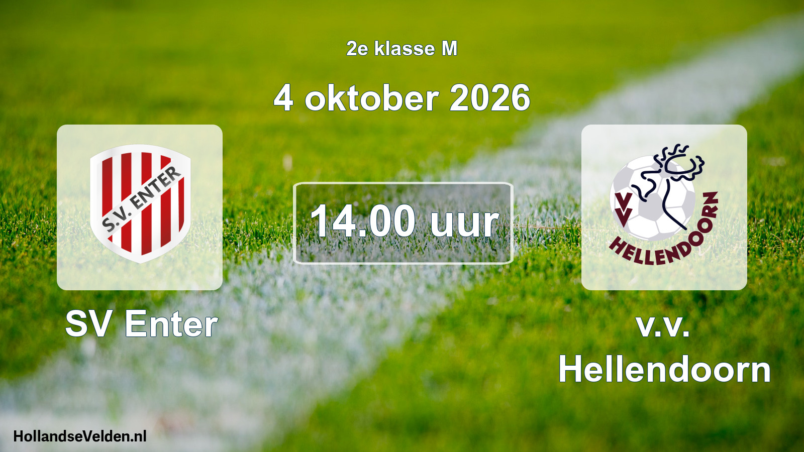 Geplande wedstrijd: SV Enter - v.v. Hellendoorn (4 oktober 2026)