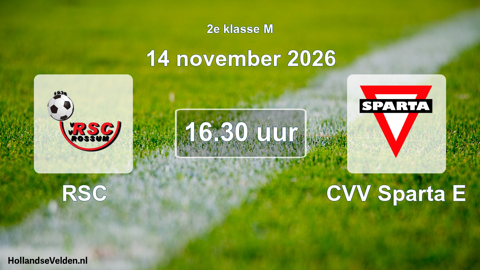 Geplande wedstrijd: RSC - CVV Sparta E (14 november 2026)