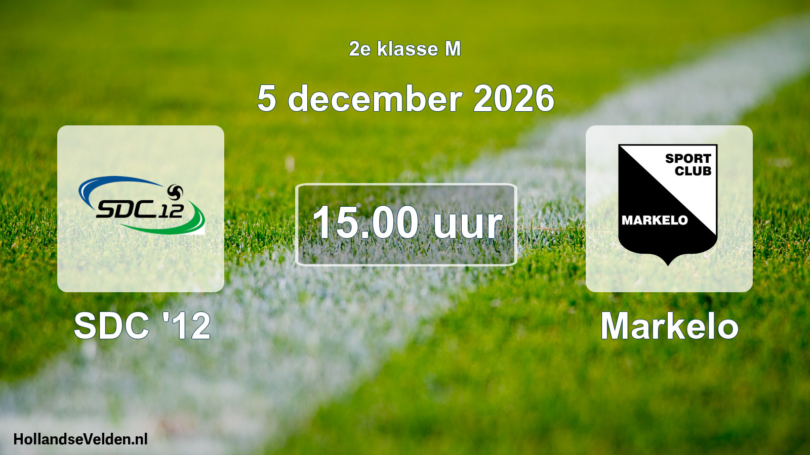 Geplande wedstrijd: SDC '12 - Markelo (5 december 2026)