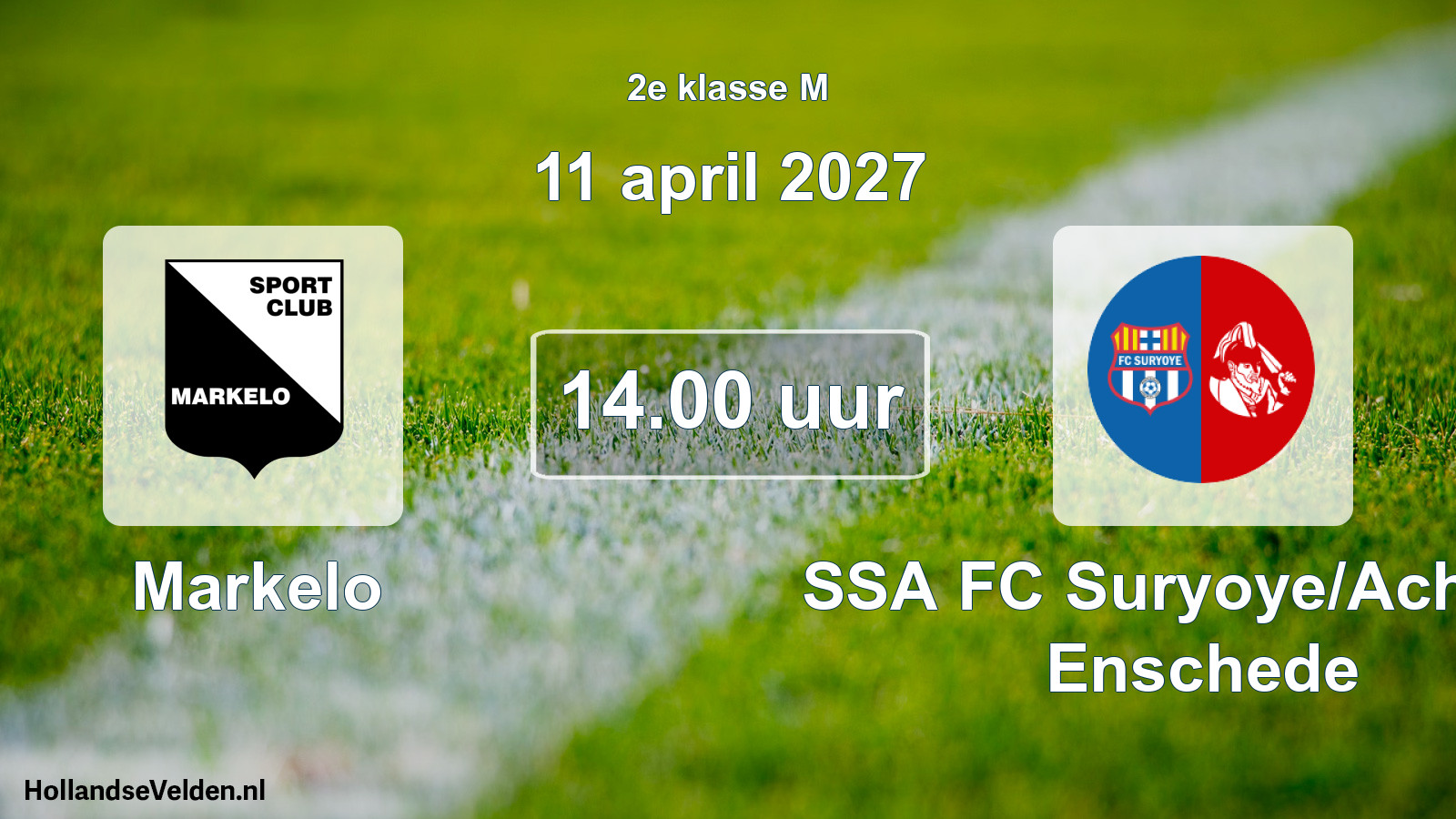 Geplande wedstrijd: Markelo - SSA FC Suryoye/Achilles Enschede (11 april 2027)