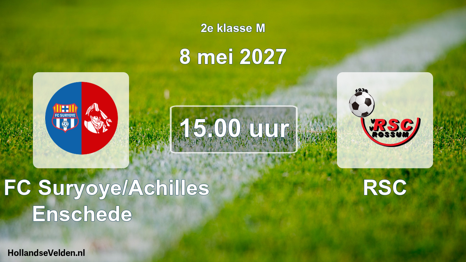 Geplande wedstrijd: SSA FC Suryoye/Achilles Enschede - RSC (8 mei 2027)
