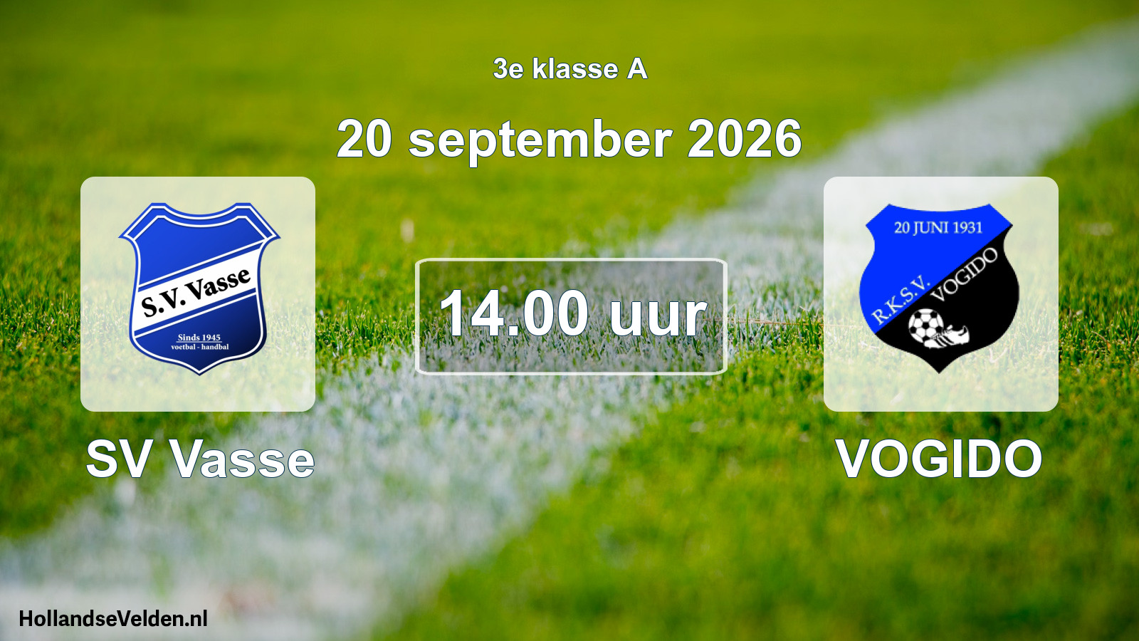 Scheduled Match: SV Vasse - VOGIDO (20 September 2026)