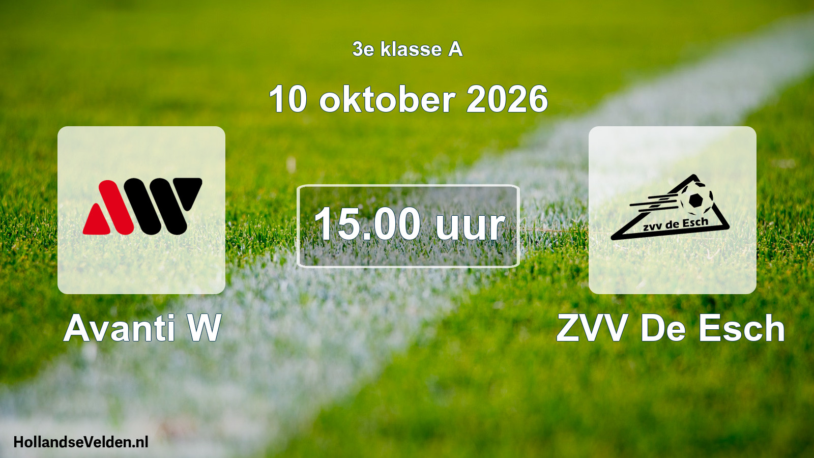 Geplande wedstrijd: Avanti W - ZVV De Esch (10 oktober 2026)