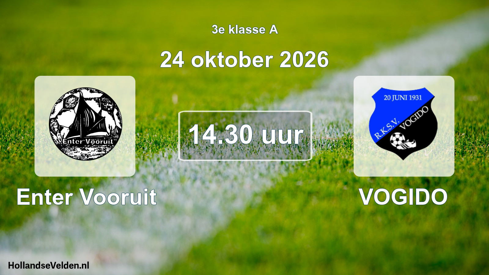 Geplande wedstrijd: Enter Vooruit - VOGIDO (24 oktober 2026)