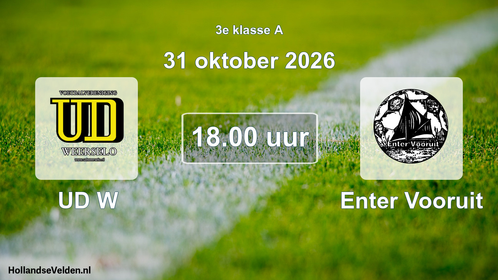 Geplande wedstrijd: UD W - Enter Vooruit (31 oktober 2026)