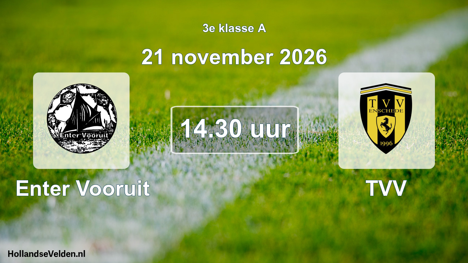 Geplande wedstrijd: Enter Vooruit - TVV (21 november 2026)