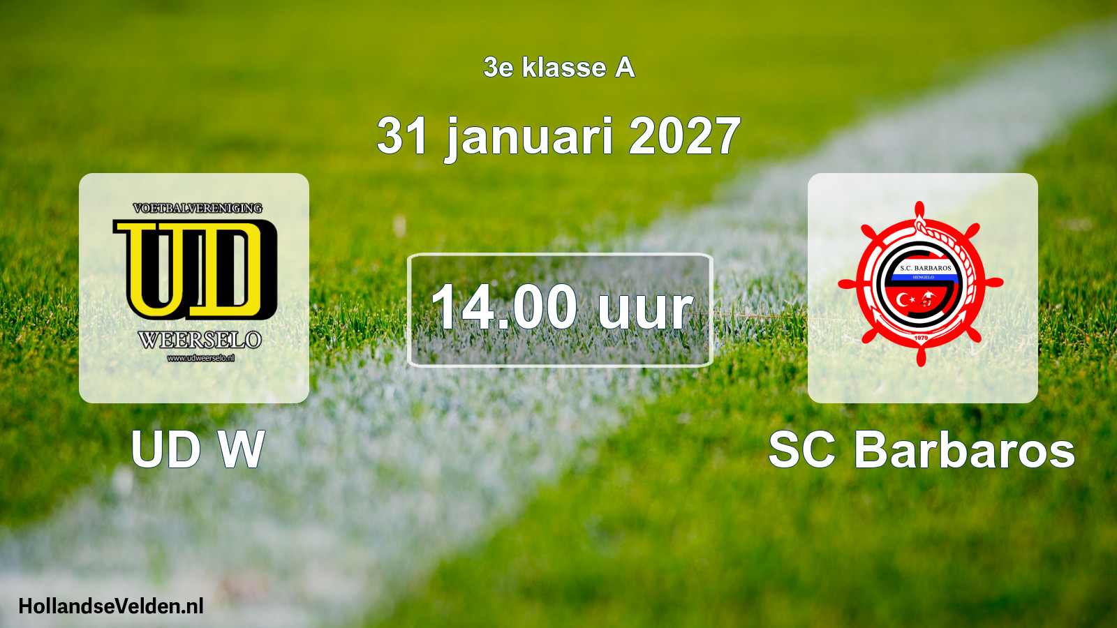 Geplande wedstrijd: UD W - SC Barbaros (31 januari 2027)