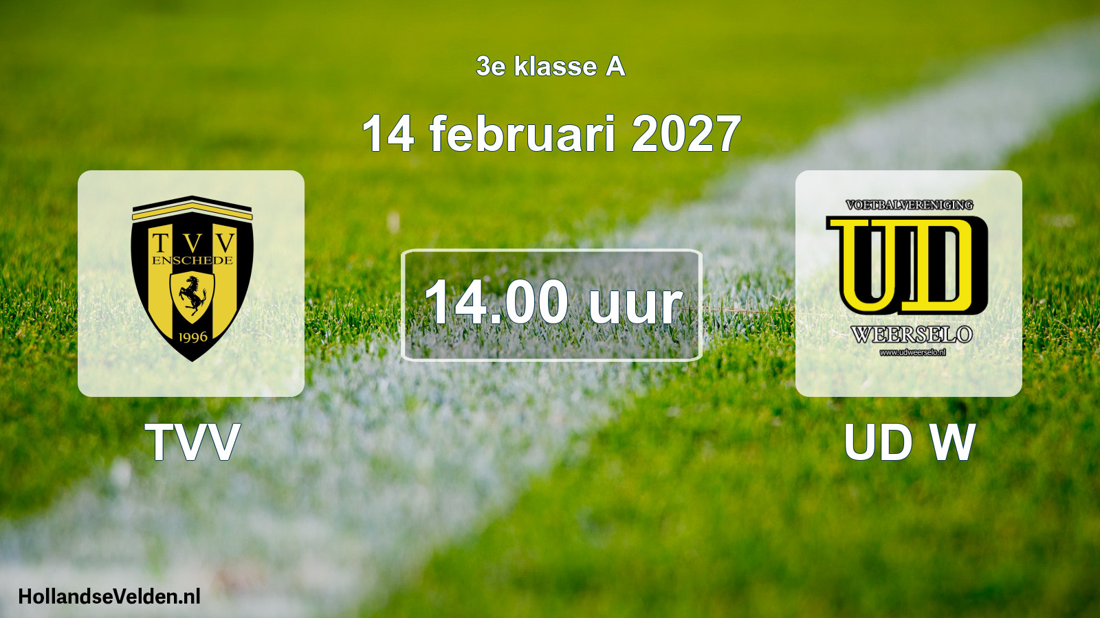 Geplande wedstrijd: TVV - UD W (14 februari 2027)