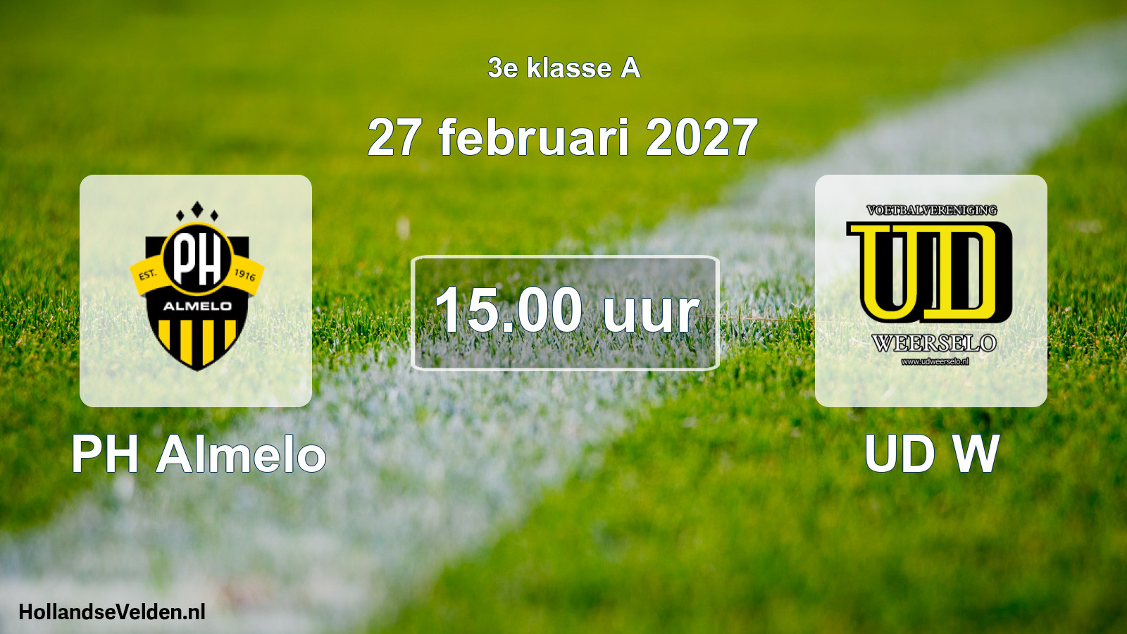 Scheduled Match: PH Almelo - UD W (27 February 2027)