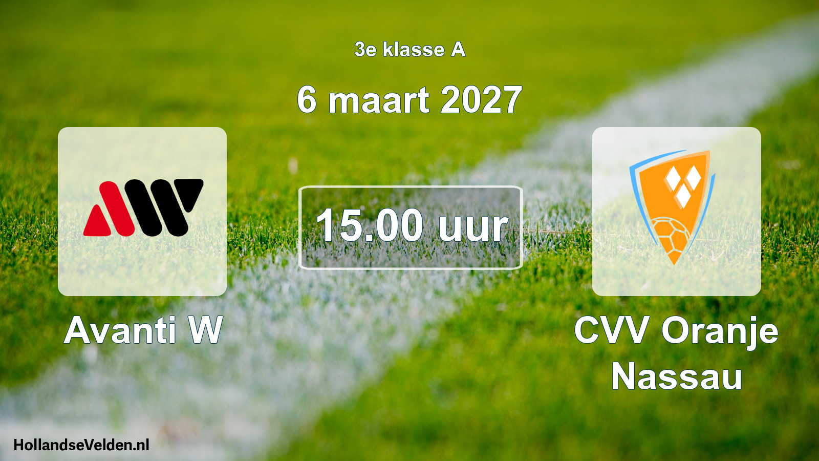 Geplande wedstrijd: Avanti W - CVV Oranje Nassau (6 maart 2027)