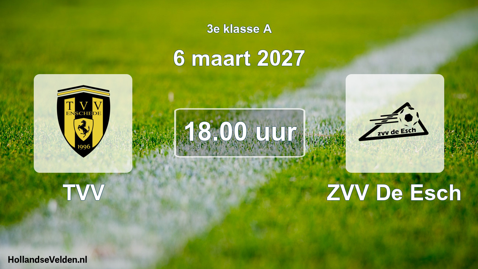 Geplande wedstrijd: TVV - ZVV De Esch (6 maart 2027)