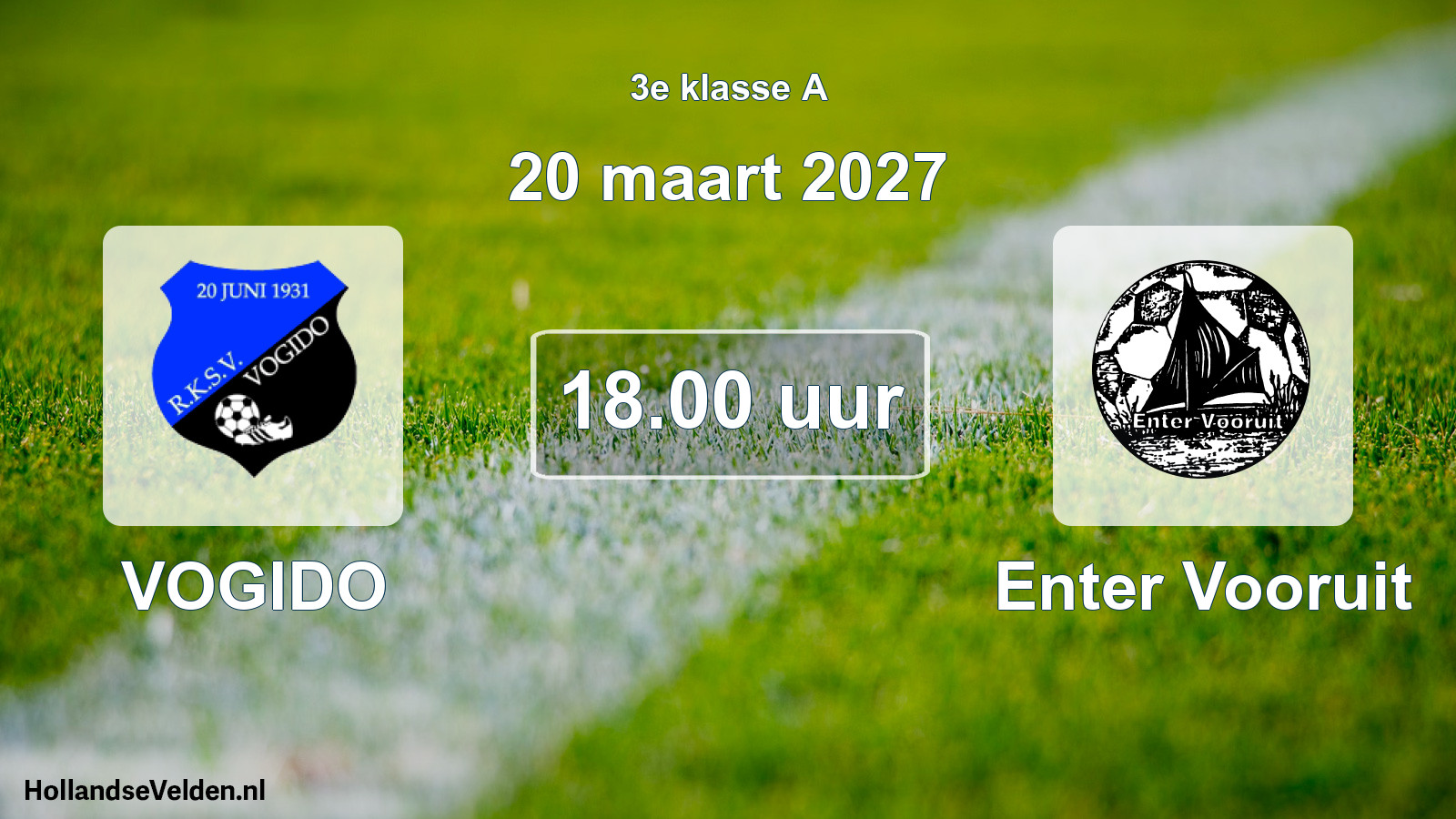 Geplande wedstrijd: VOGIDO - Enter Vooruit (20 maart 2027)