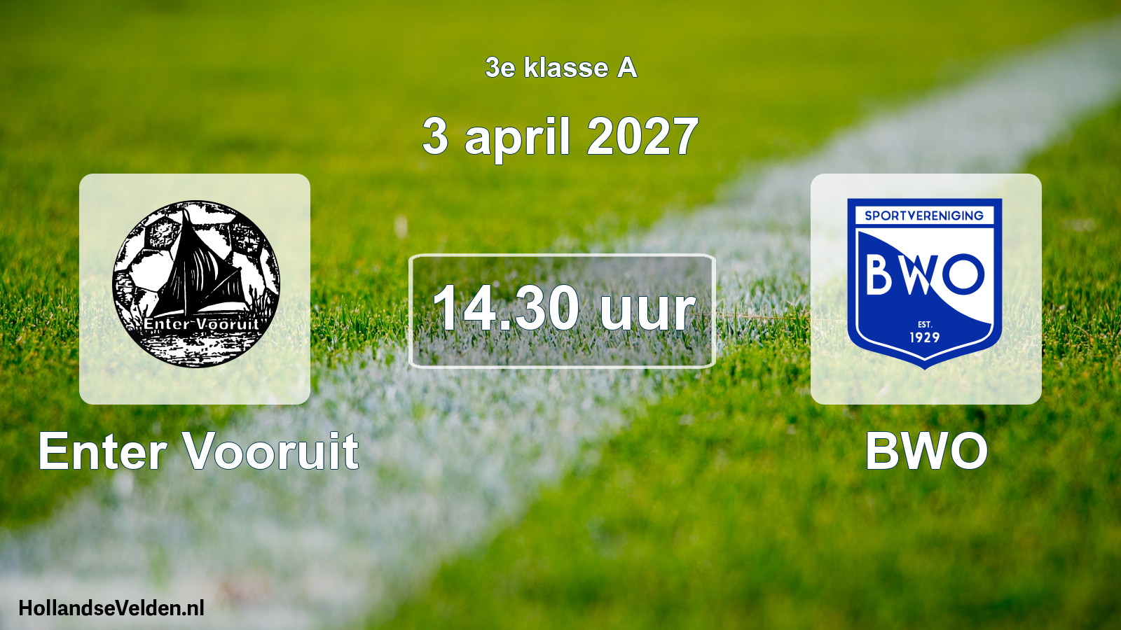 Geplande wedstrijd: Enter Vooruit - BWO (3 april 2027)