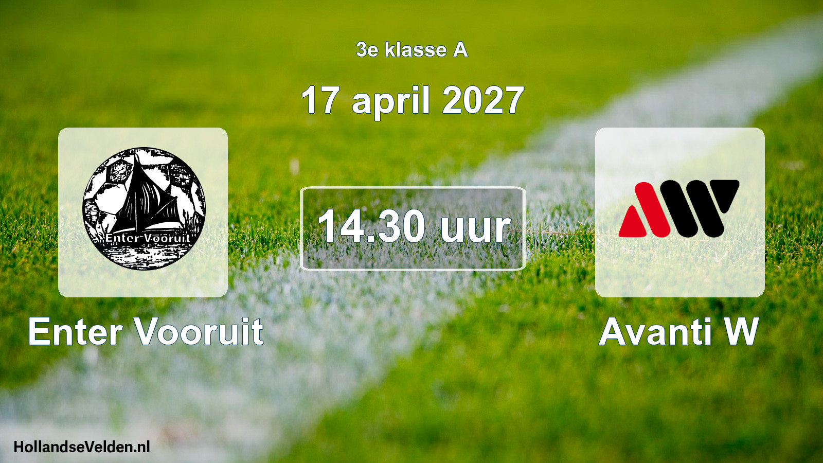 Geplande wedstrijd: Enter Vooruit - Avanti W (17 april 2027)