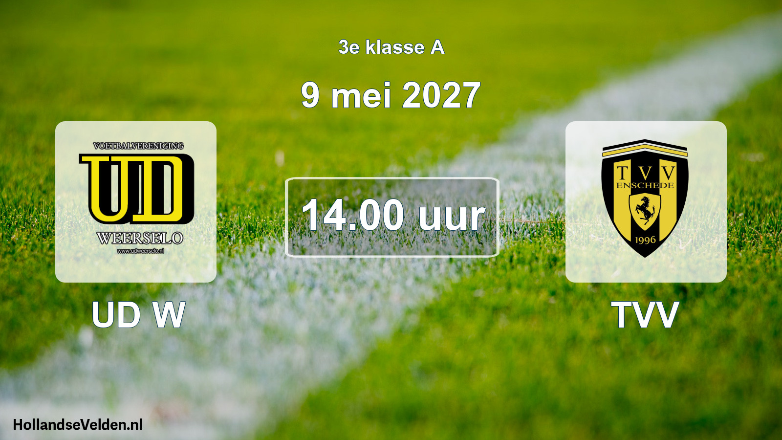 Geplande wedstrijd: UD W - TVV (9 mei 2027)