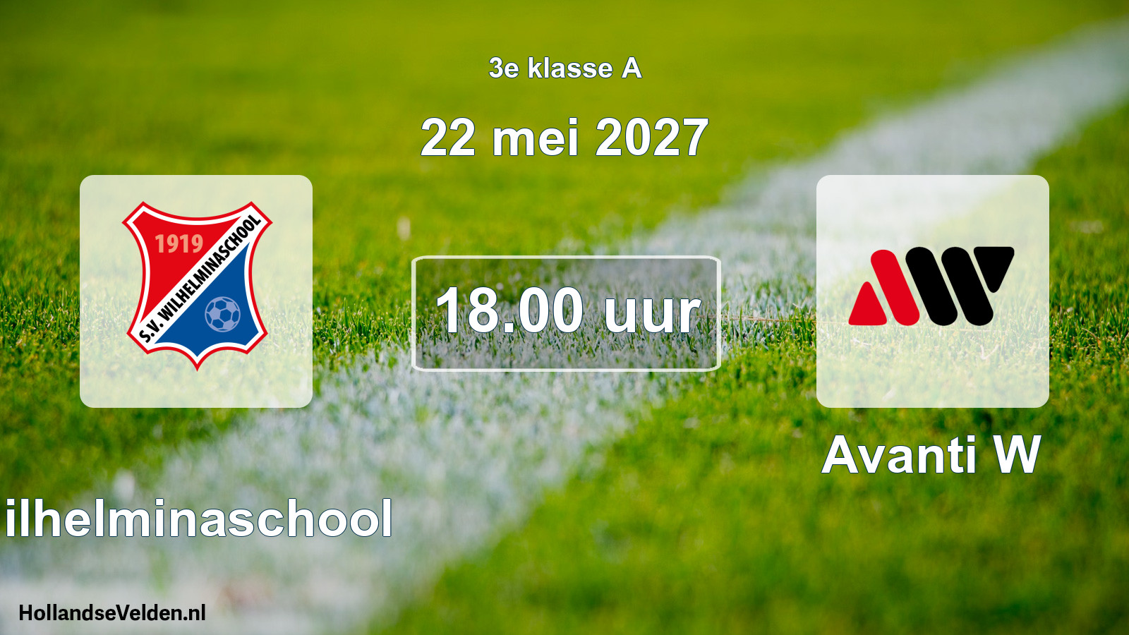 Scheduled Match: Wilhelminaschool - Avanti W (22 May 2027)