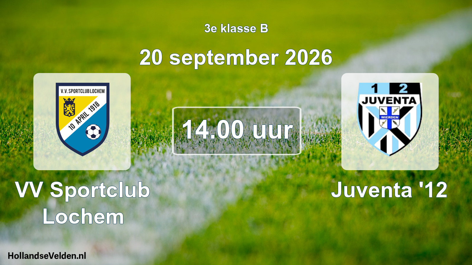 Geplande wedstrijd: VV Sportclub Lochem - Juventa '12 (20 september 2026)
