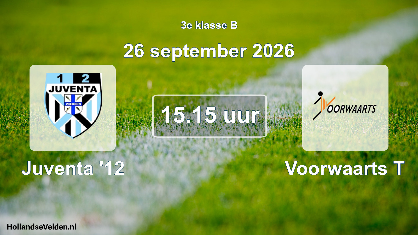 Geplande wedstrijd: Juventa '12 - Voorwaarts T (26 september 2026)
