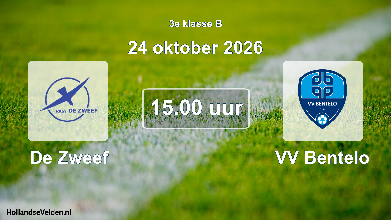 Geplande wedstrijd: De Zweef - VV Bentelo (24 oktober 2026)