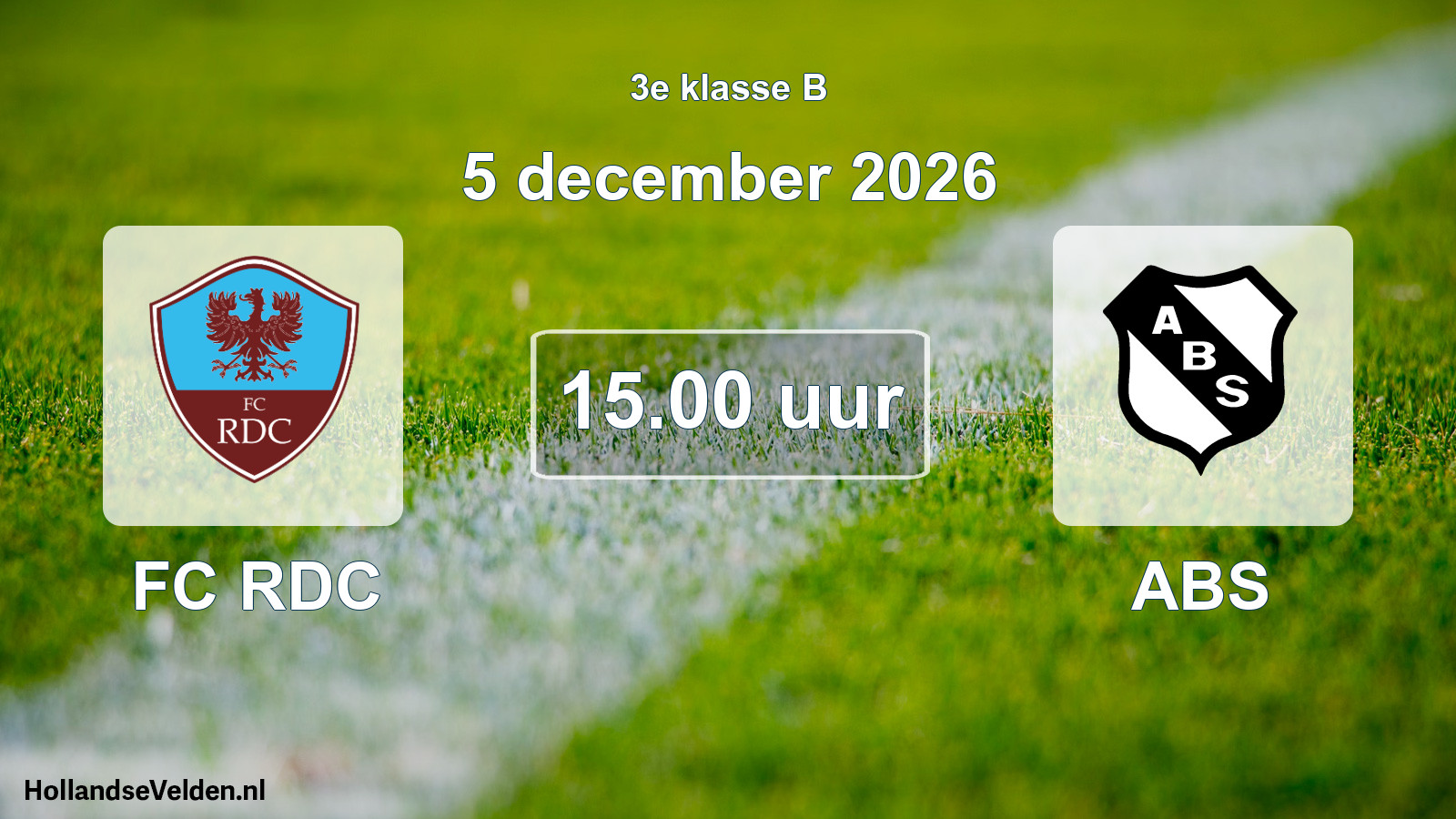 Geplande wedstrijd: FC RDC - ABS (5 december 2026)