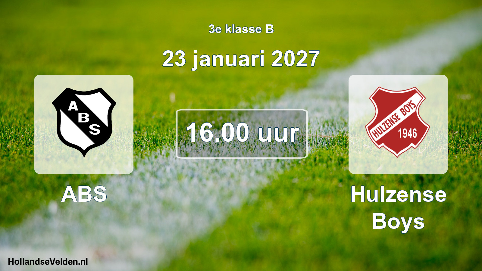 Geplande wedstrijd: ABS - Hulzense Boys (23 januari 2027)