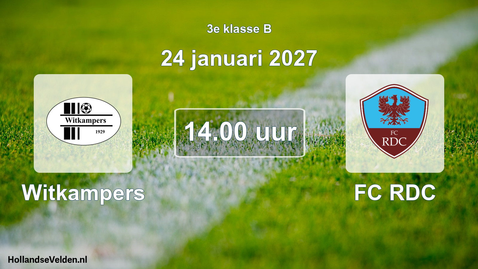 Scheduled Match: Witkampers - FC RDC (24 January 2027)