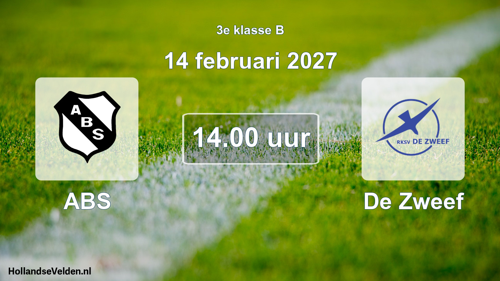 Geplande wedstrijd: ABS - De Zweef (14 februari 2027)