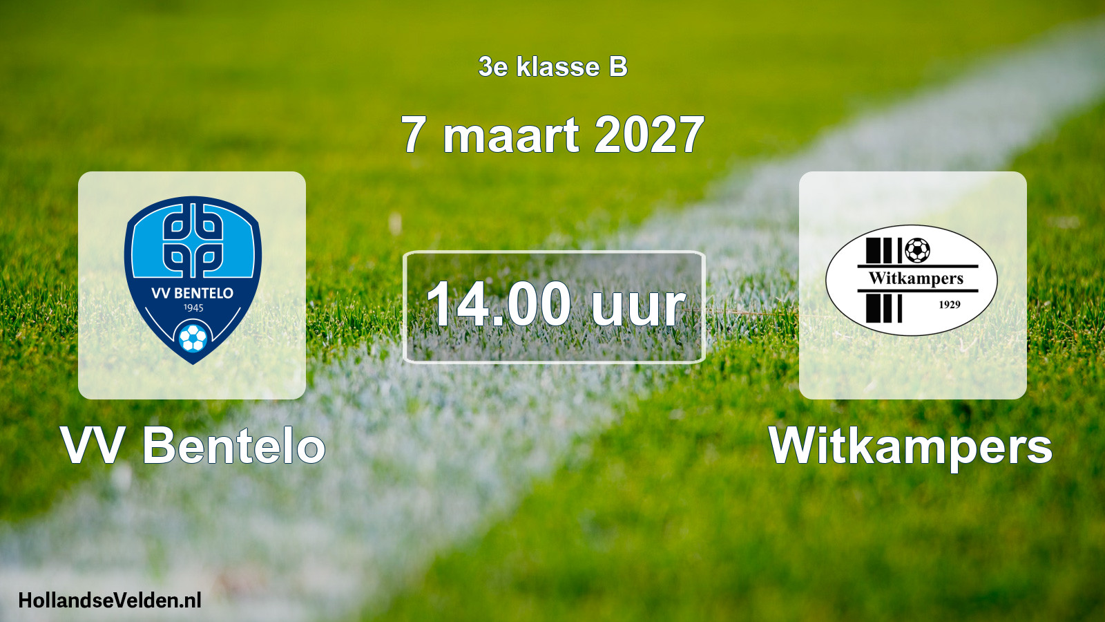 Geplande wedstrijd: VV Bentelo - Witkampers (7 maart 2027)