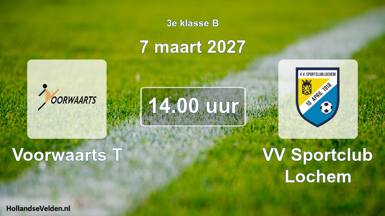 Geplande wedstrijd: Voorwaarts T - VV Sportclub Lochem (7 maart 2027)