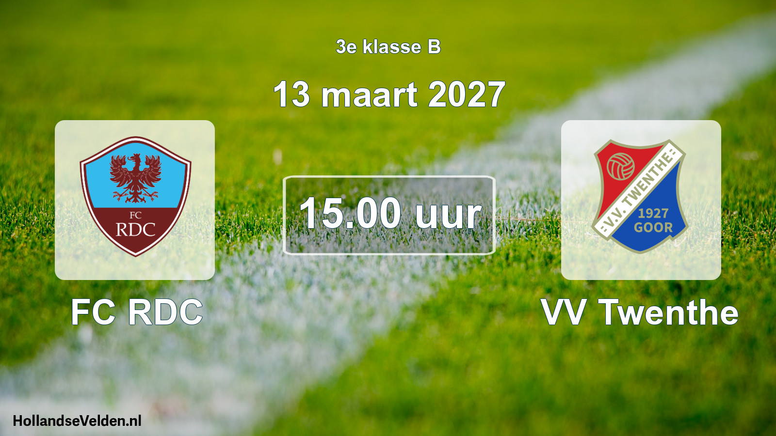 Scheduled Match: FC RDC - VV Twenthe (13 March 2027)