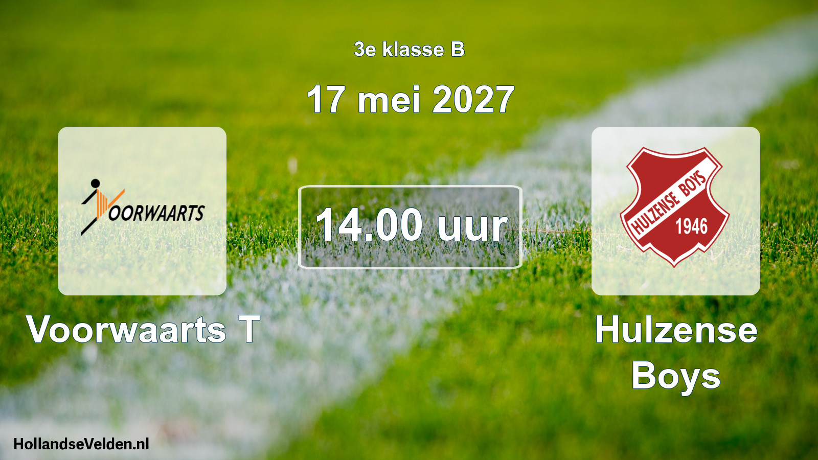 Geplande wedstrijd: Voorwaarts T - Hulzense Boys (17 mei 2027)
