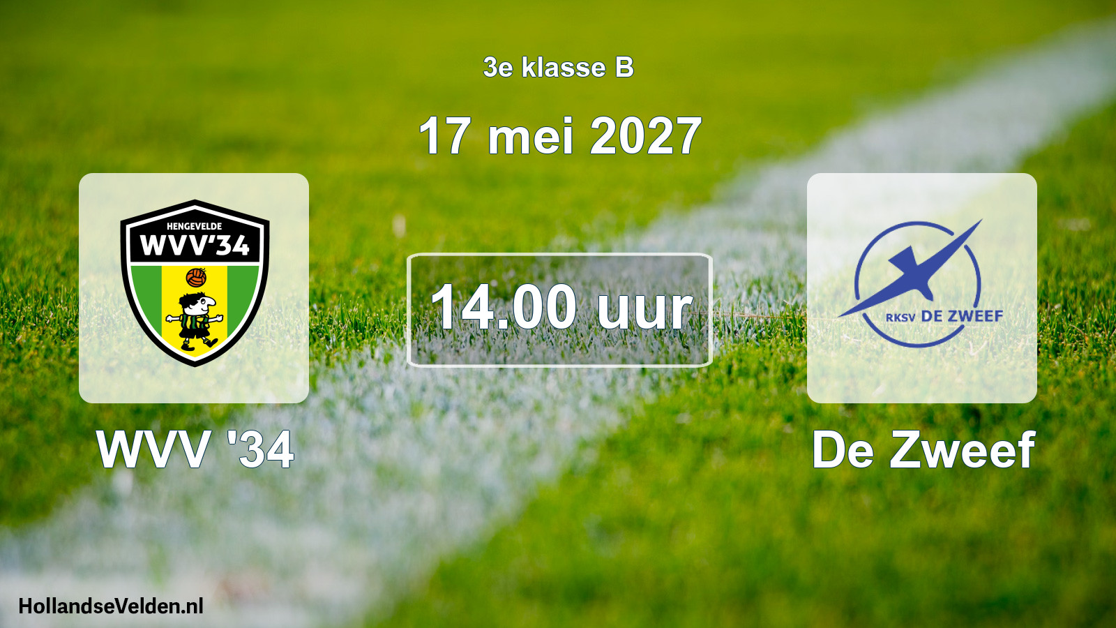 Geplande wedstrijd: WVV '34 - De Zweef (17 mei 2027)
