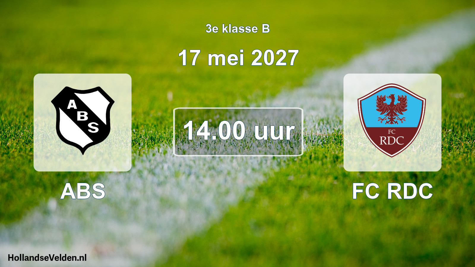 Geplande wedstrijd: ABS - FC RDC (17 mei 2027)