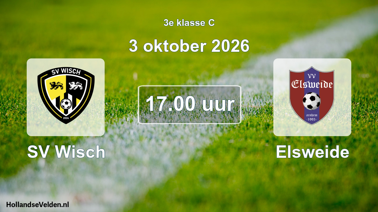 Geplande wedstrijd: SV Wisch - Elsweide (3 oktober 2026)