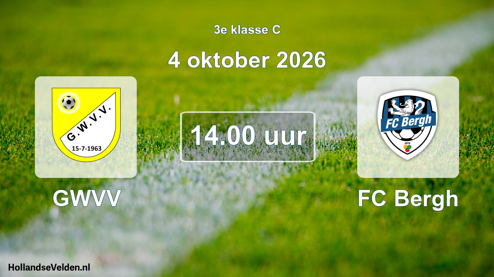 Geplande wedstrijd: GWVV - FC Bergh (4 oktober 2026)