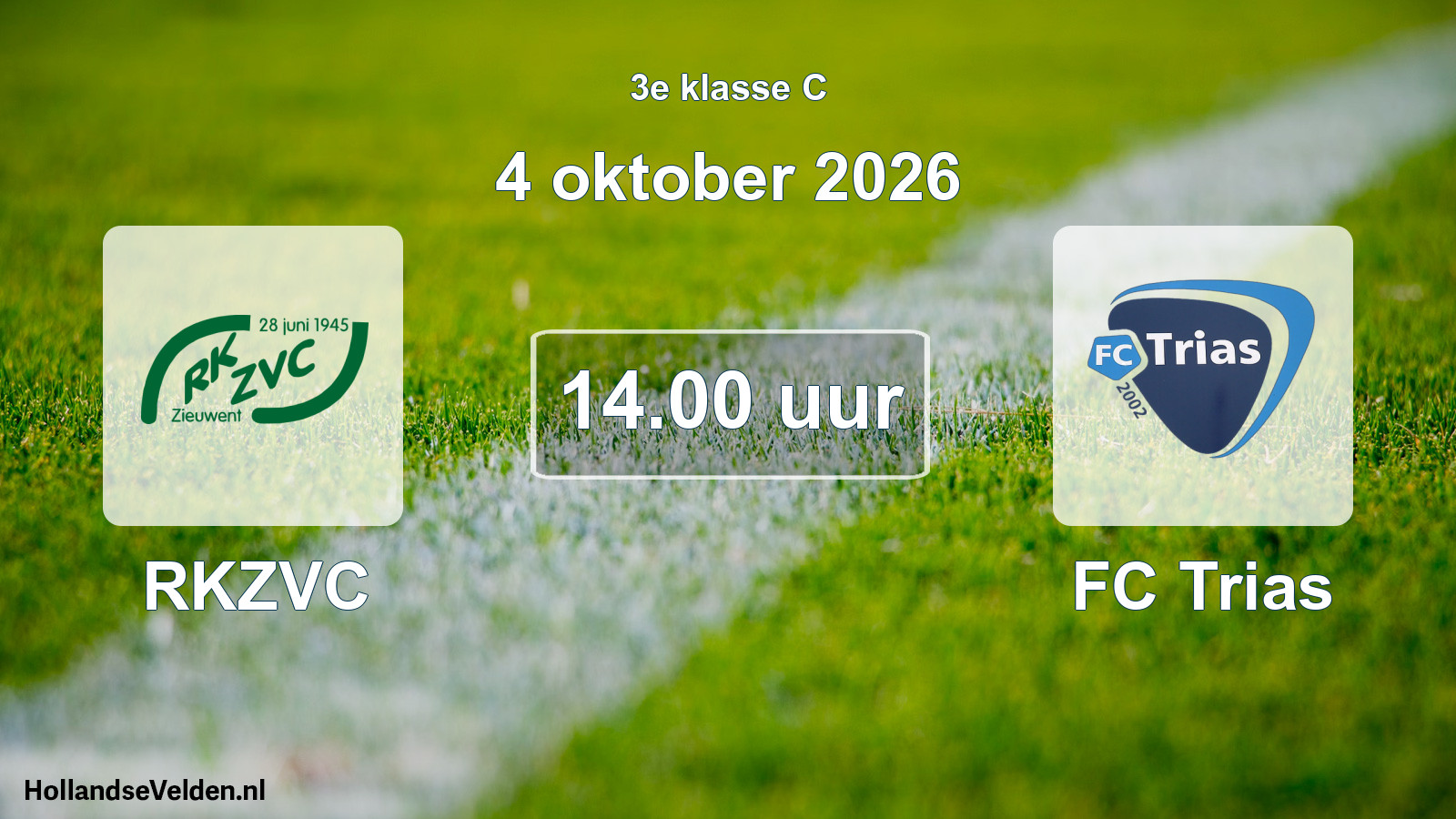 Geplande wedstrijd: RKZVC - FC Trias (4 oktober 2026)