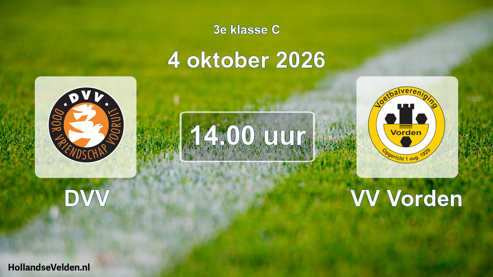 Scheduled Match: DVV - VV Vorden (4 October 2026)