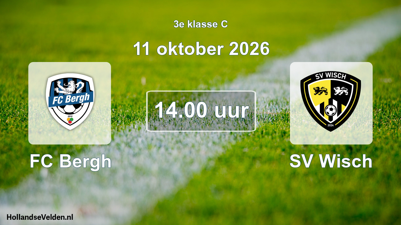 Geplande wedstrijd: FC Bergh - SV Wisch (11 oktober 2026)