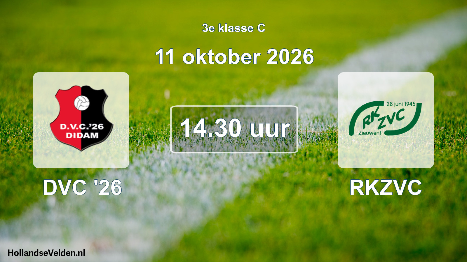 Geplande wedstrijd: DVC '26 - RKZVC (11 oktober 2026)