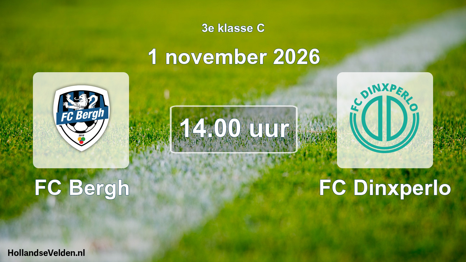 Geplande wedstrijd: FC Bergh - FC Dinxperlo (1 november 2026)