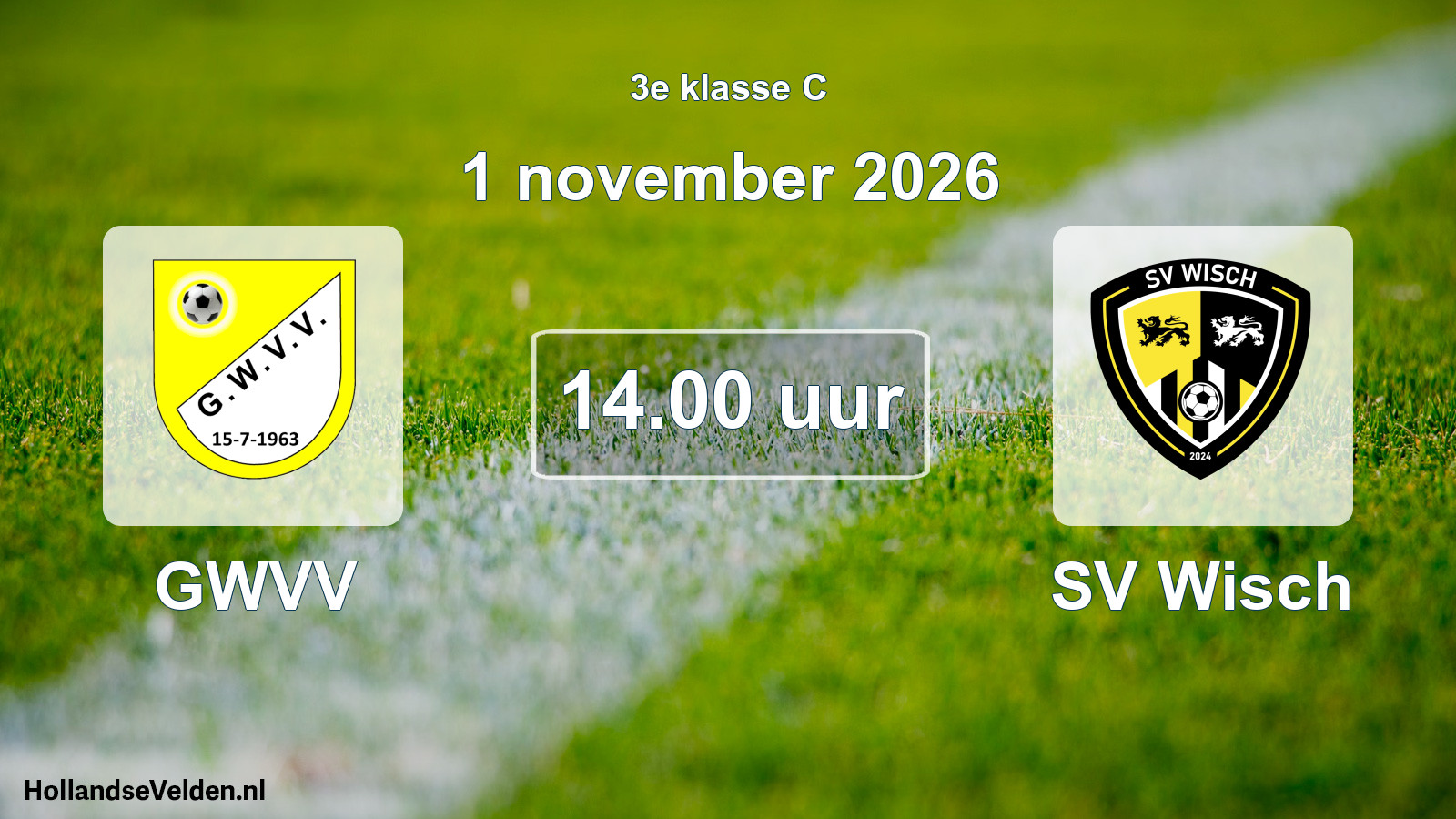 Geplande wedstrijd: GWVV - SV Wisch (1 november 2026)