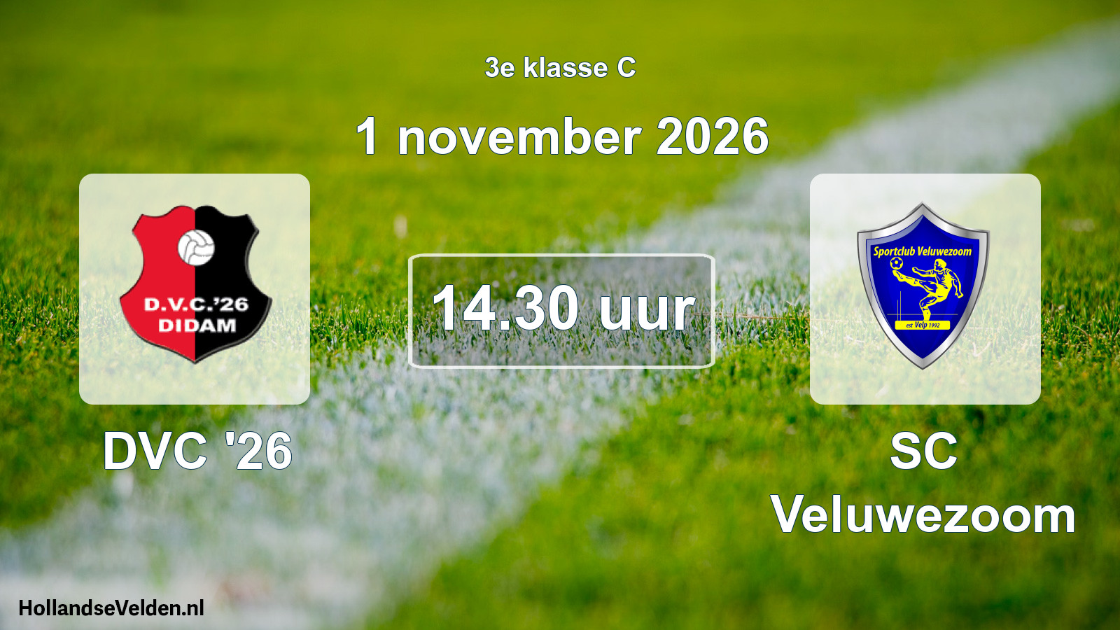 Geplande wedstrijd: DVC '26 - SC Veluwezoom (1 november 2026)