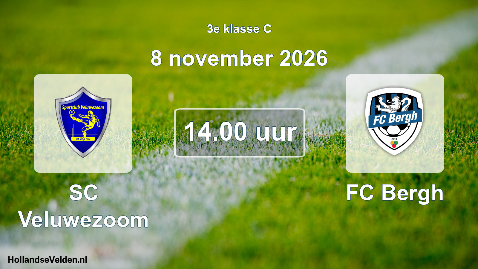 Geplande wedstrijd: SC Veluwezoom - FC Bergh (8 november 2026)