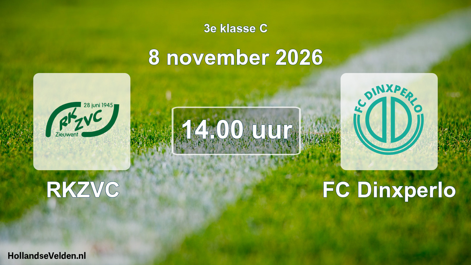 Scheduled Match: RKZVC - FC Dinxperlo (8 November 2026)