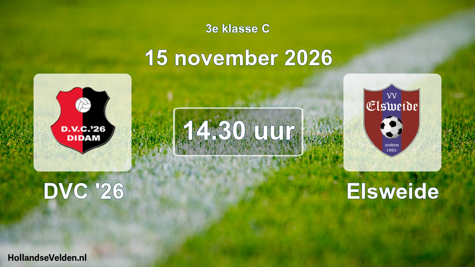 Geplande wedstrijd: DVC '26 - Elsweide (15 november 2026)