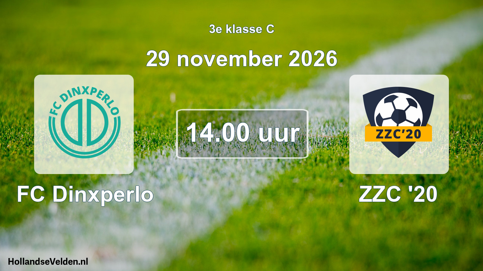 Geplande wedstrijd: FC Dinxperlo - ZZC '20 (29 november 2026)
