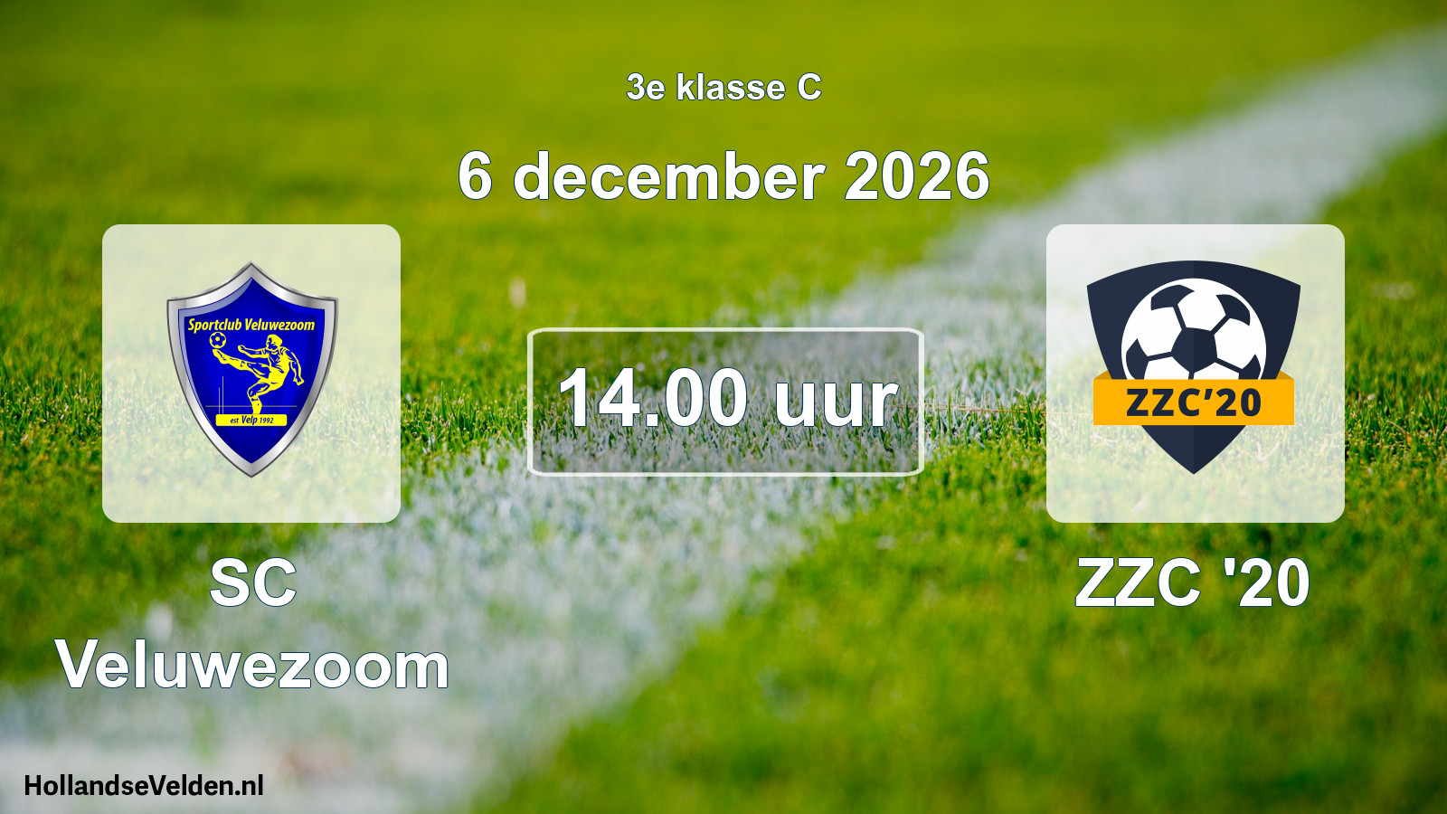 Geplande wedstrijd: SC Veluwezoom - ZZC '20 (6 december 2026)