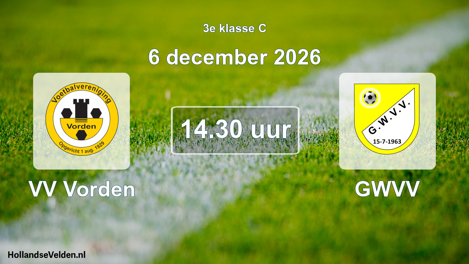 Scheduled Match: VV Vorden - GWVV (6 December 2026)